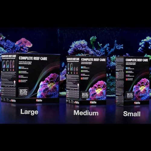 Red Sea Medium (80 Gallon) 4-Part RCP Complete Reef Care Supplement Dosing System for Saltwater Mixed Reef Marine Aquariums for Optimal Coral Growth