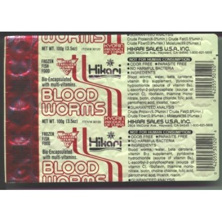 Blood Worms Congelado Hikari 100g