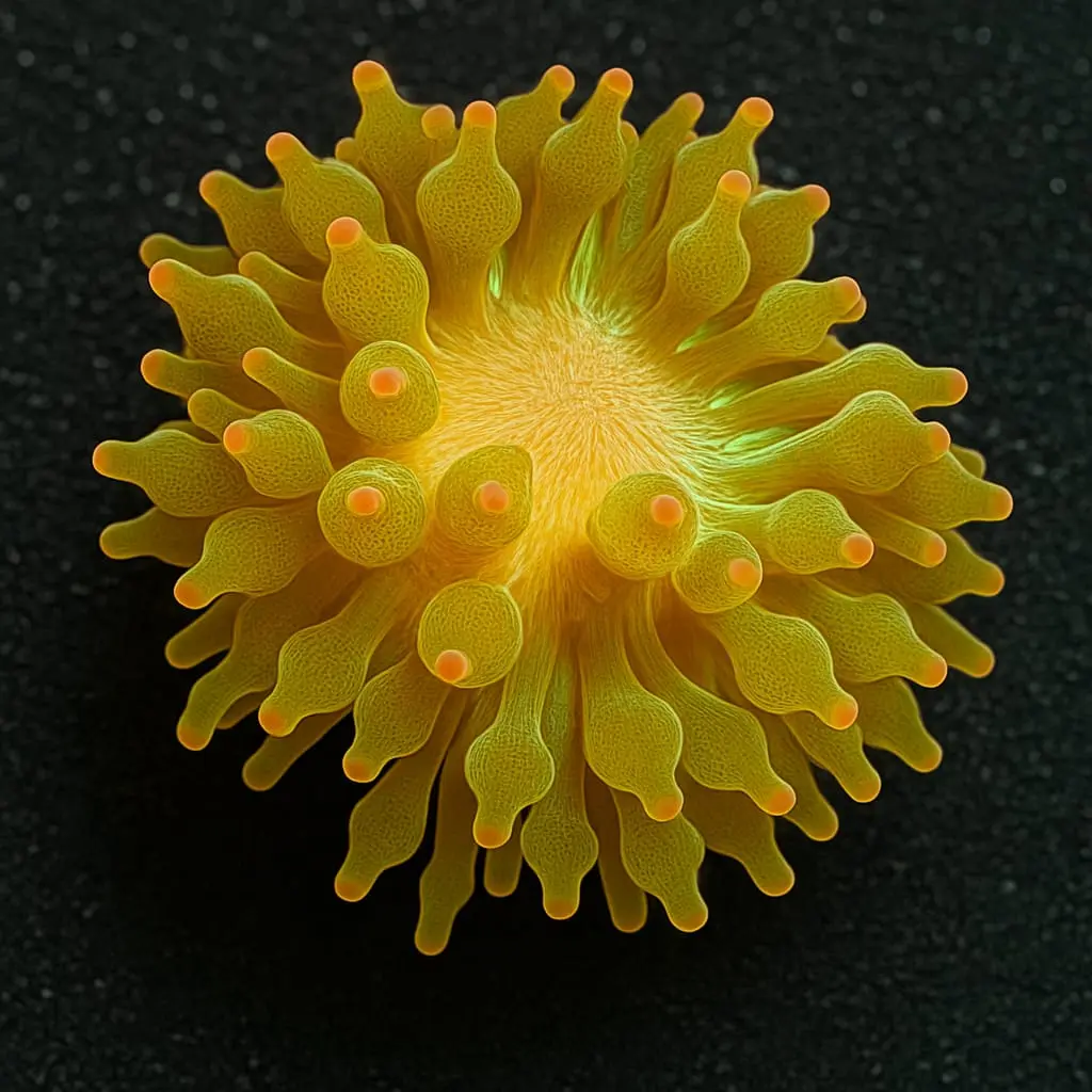 Anemona burbuja verde